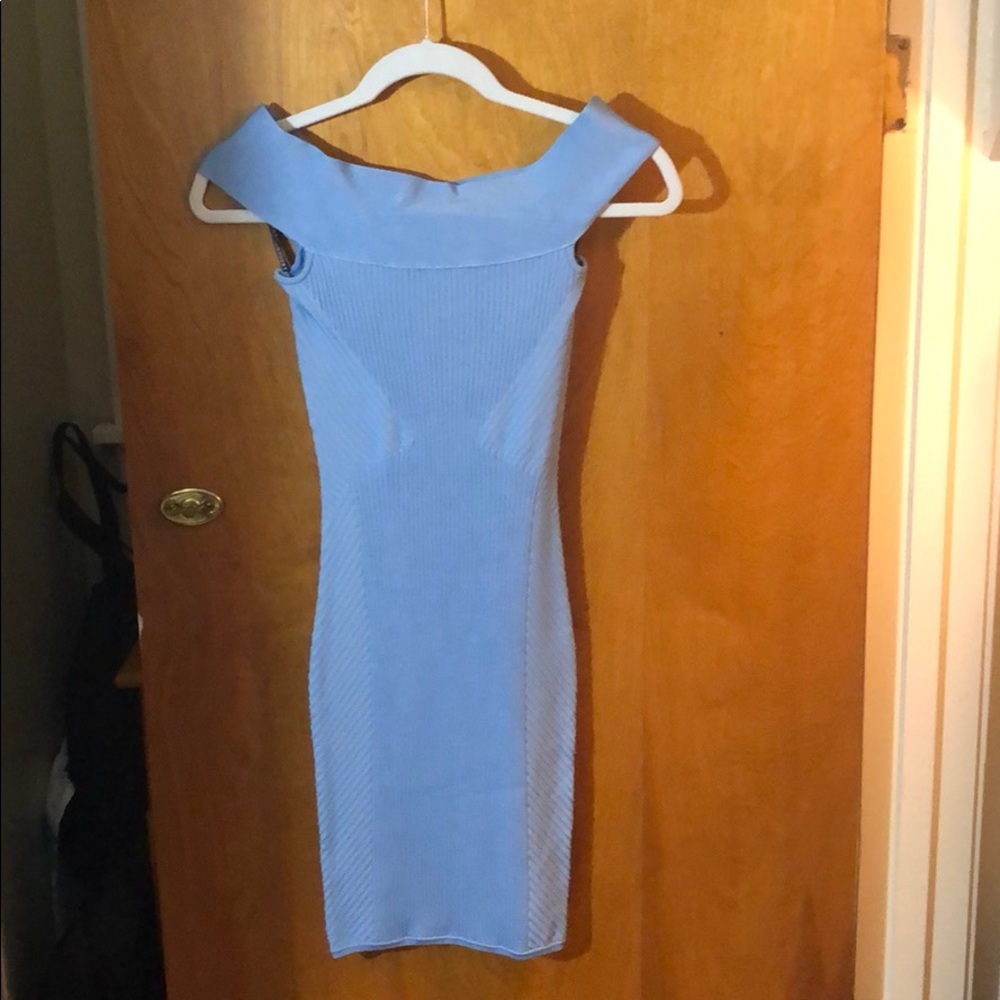 Marciano bodycon light blue dress XS